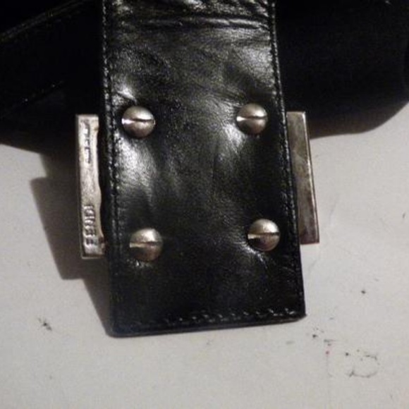 FENDI Black Wool and Leather Hobo Shoulder - Picture 4 of 8